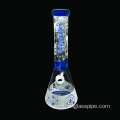 new design ice catcher with color beaker base sandblasted serface glass water pipe for smoking Gass bong